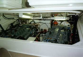 Tiara 3500 engine compartment
